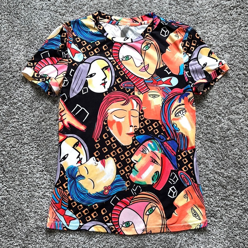 Colorful Faces Top
